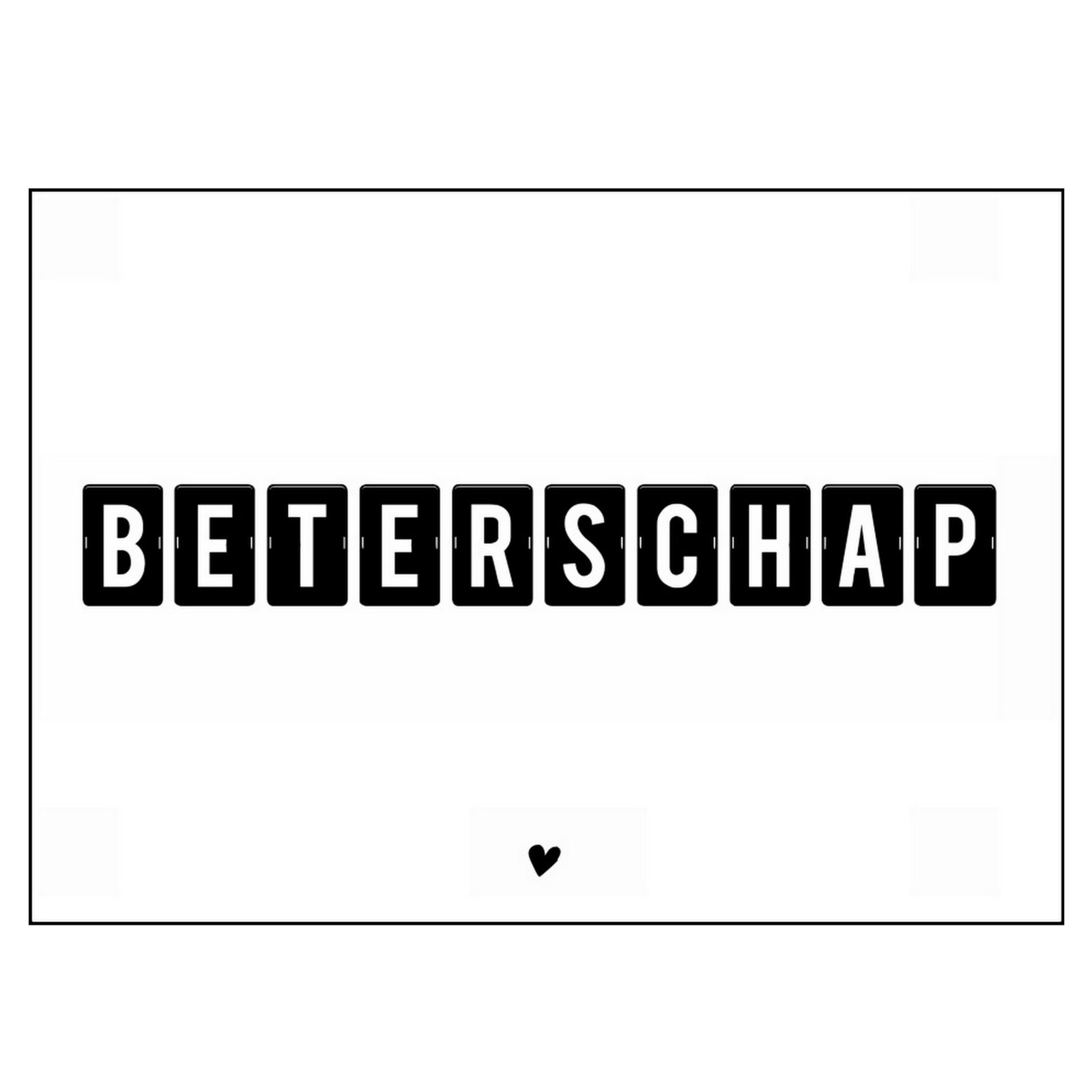 Kaart Beterschap Zwart Wit