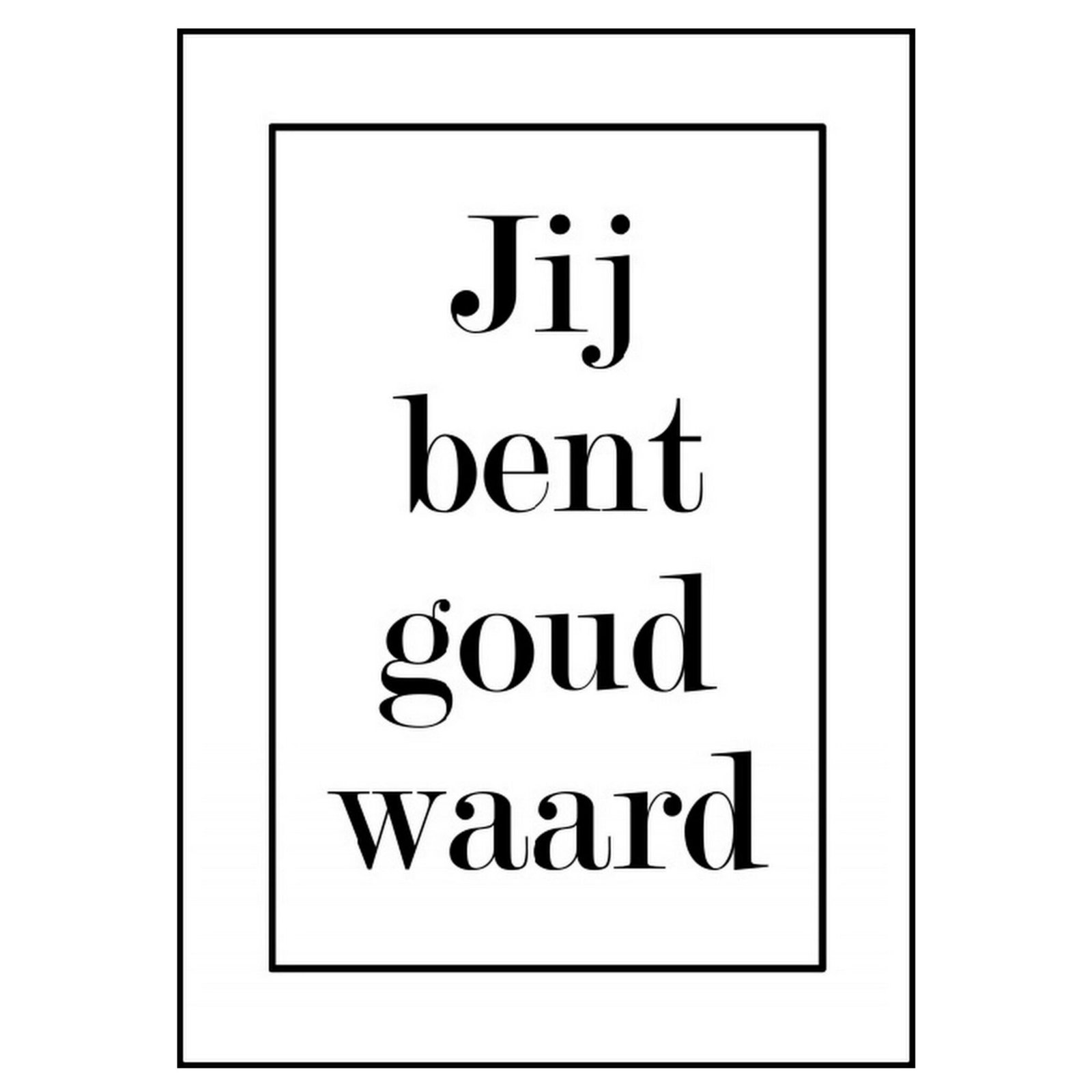 Kaart Jij Bent Goud Waard