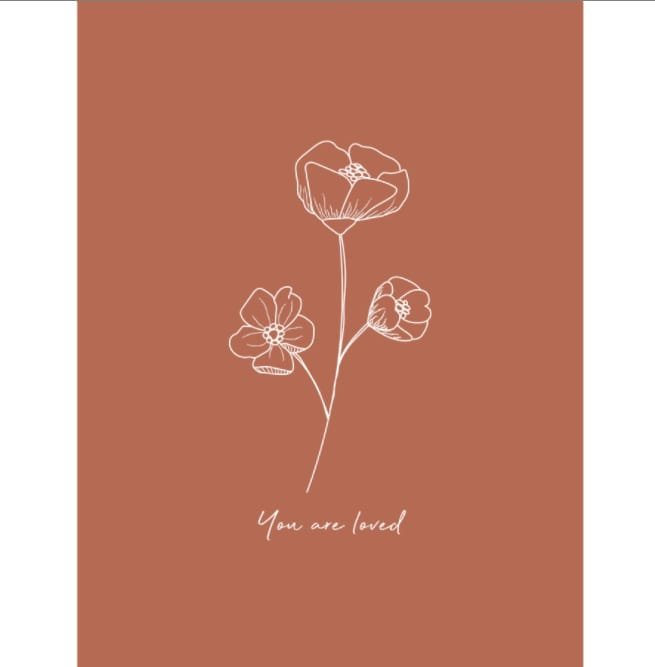 Little Dutch Ansichtkaart Wild Flowers Rust