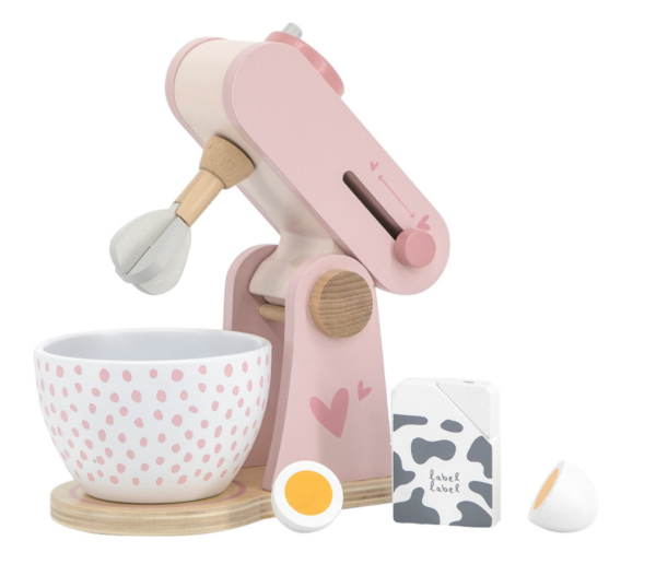 Label Label Roze Houten Keukenmixer