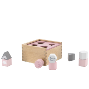 Vormen Sorteerdoos Roze Label Label