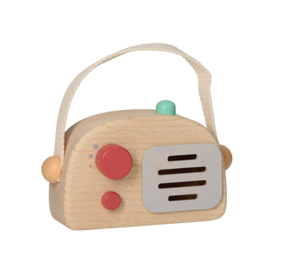 Houten Radio - Wit