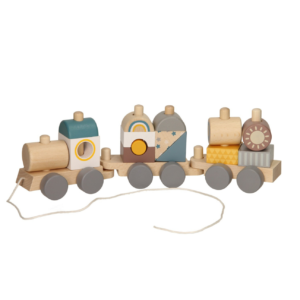 Houten Stapeltrein Pastel
