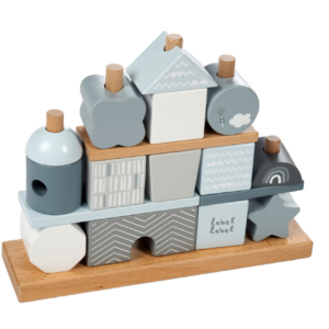 Stapelblokken Label Label Blauw