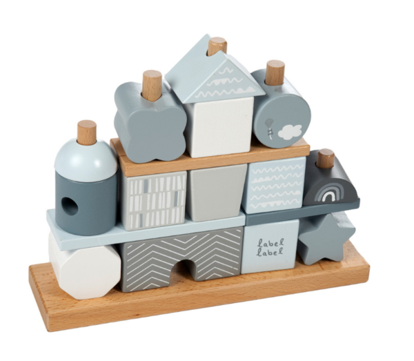 Stapelblokken Label Label Blauw