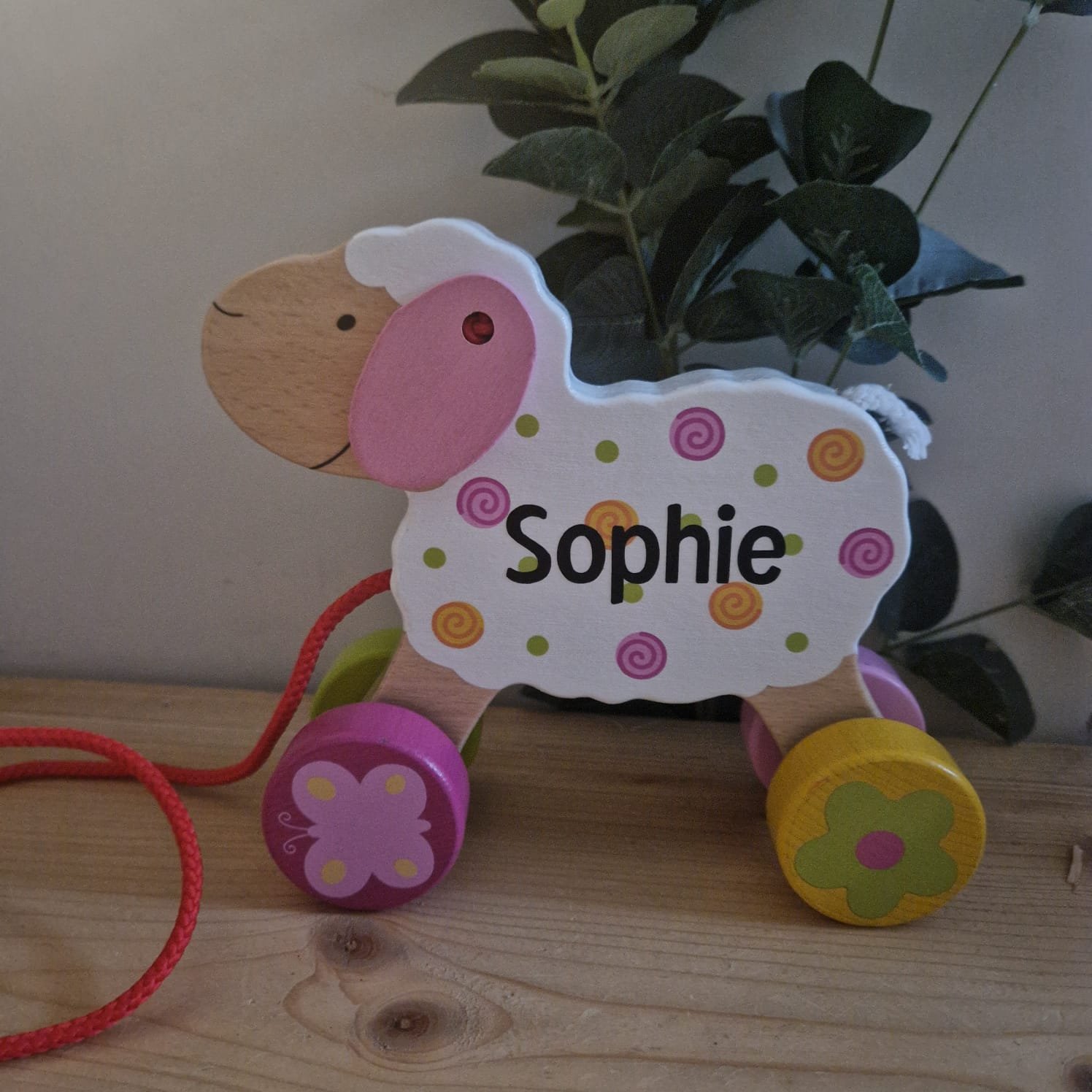 Houten Trekdier Schaap - Afbeelding 2