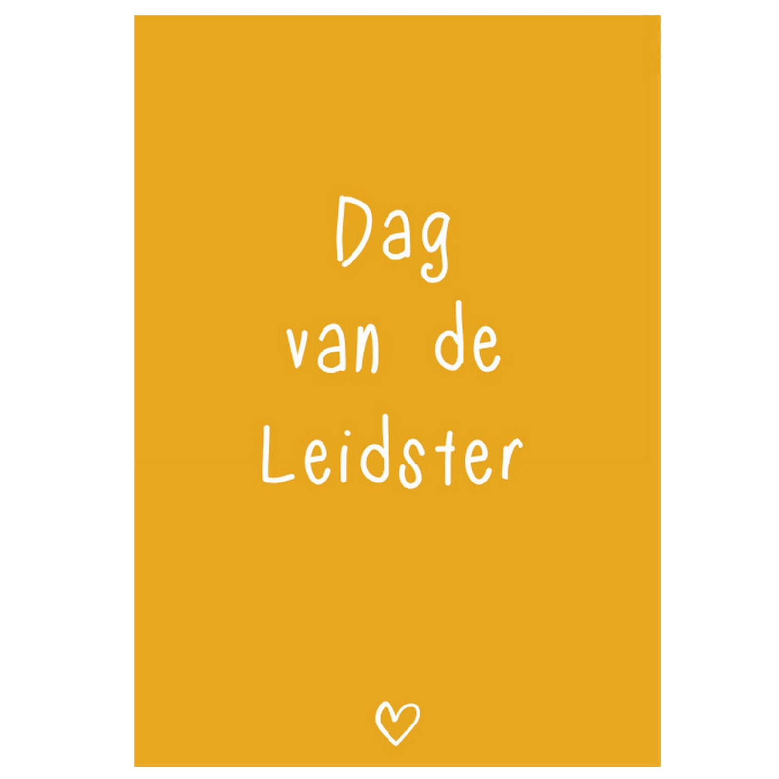 Kaart Dag van de leidster ( Okergele kaart)