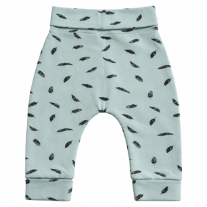 Babybroekje – Mint met blaadjes | Maat 68