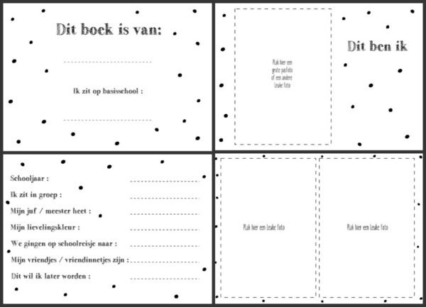 Schoolfotoboek binnenkant