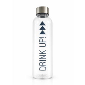 Waterfles met naam Blauw Drink up
