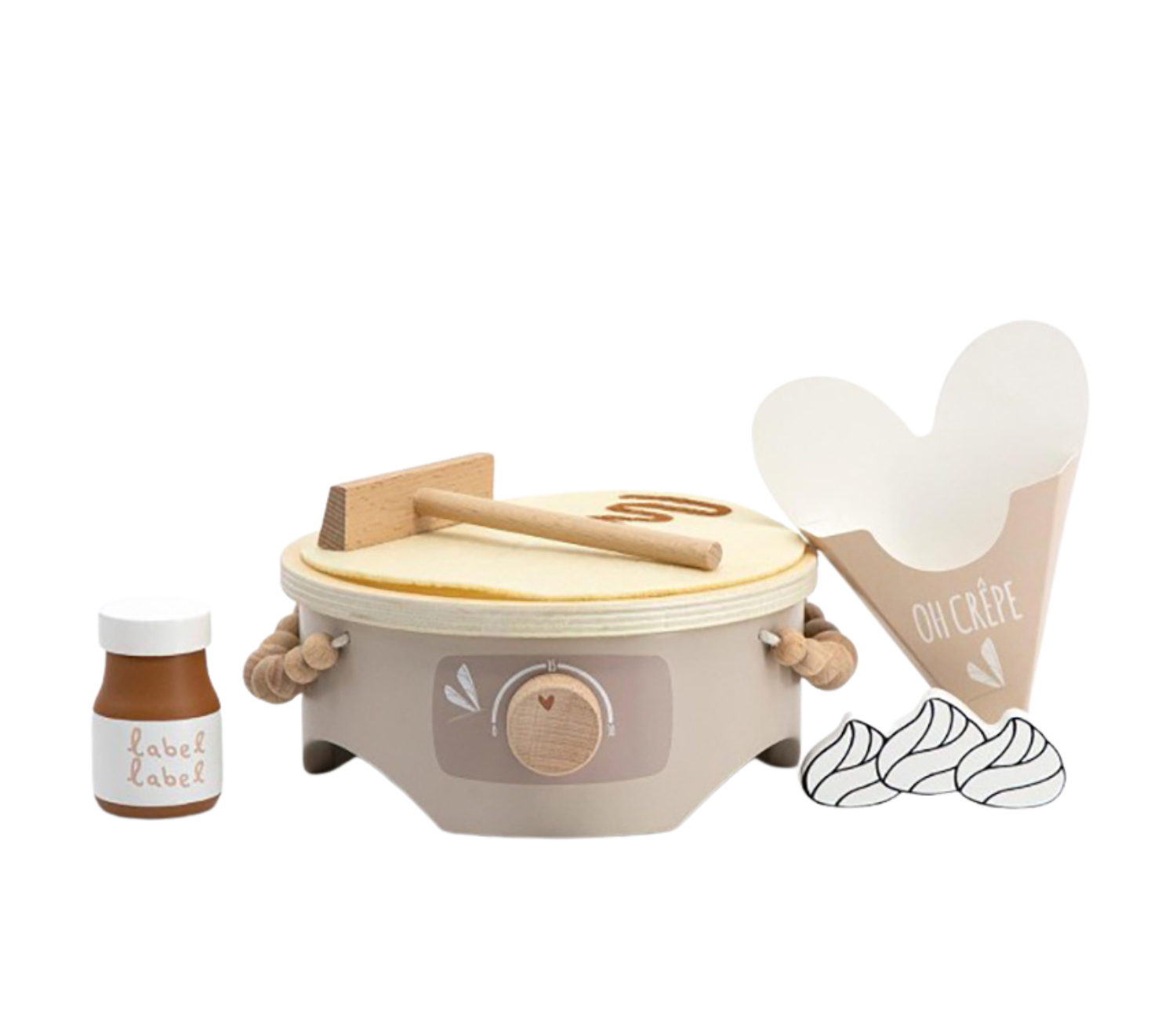 Label Label Nougat Houten Crêpe Maker