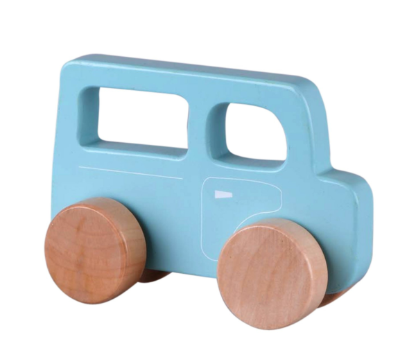 Auto blauw met naam