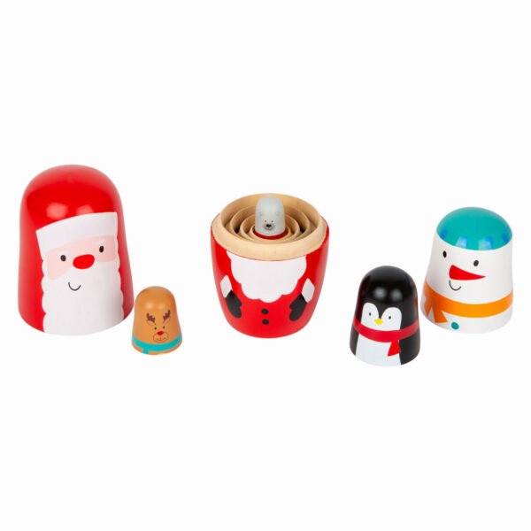 Small Foot - Houten Matroesjka Poppen Kerst4