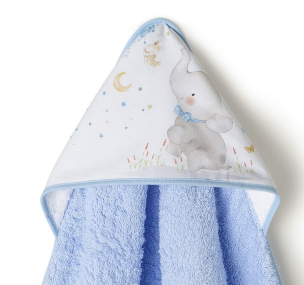 Badhandoek Olifant met Slabbetje lichtblauw (1)