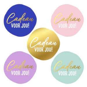 Stickers - Cadeau voor jou (5 varianten) (2)