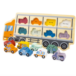 Puzzel Vrachtwagen met auto’s (2)