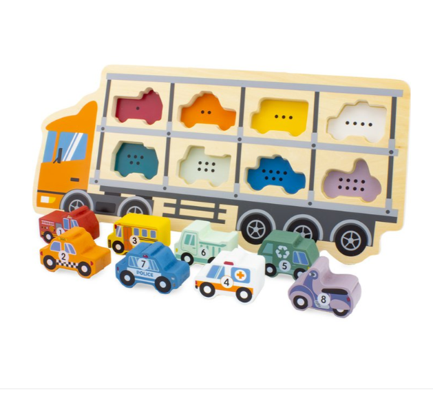 Puzzel Vrachtwagen met auto’s (2)