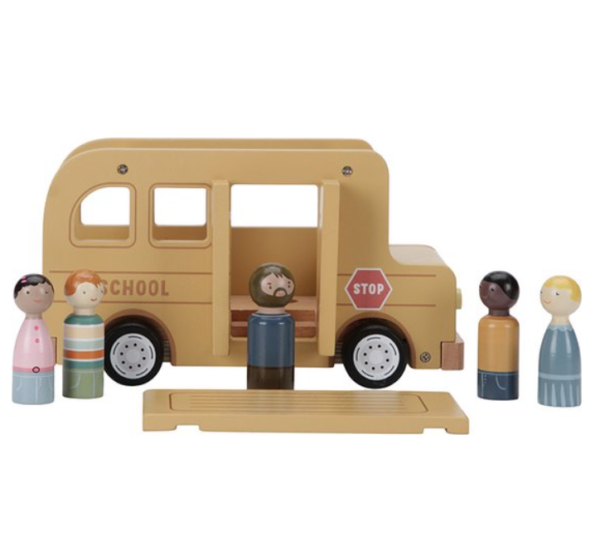 Little Dutch - Schoolbus met poppetjes FSC (1)