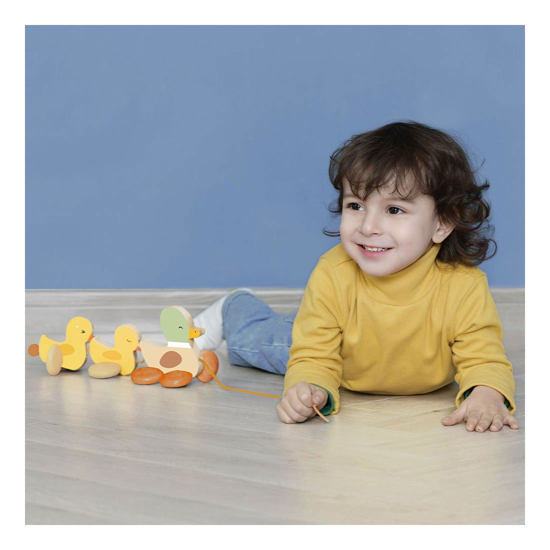 Classic World Houten Trekfiguur Eenden (3)