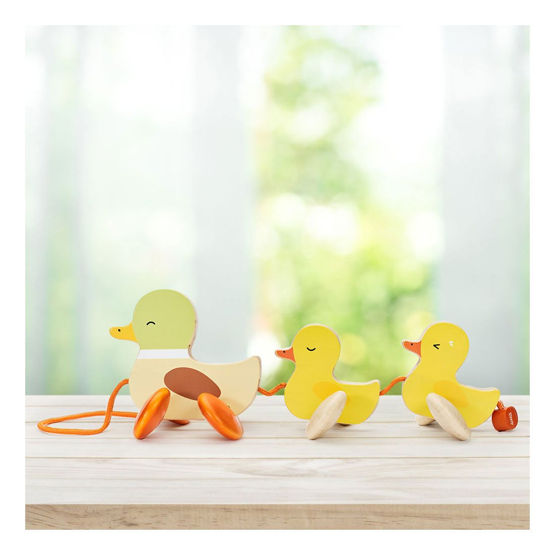 Classic World Houten Trekfiguur Eenden (4)