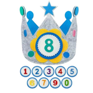 Verjaardagskroon blauw