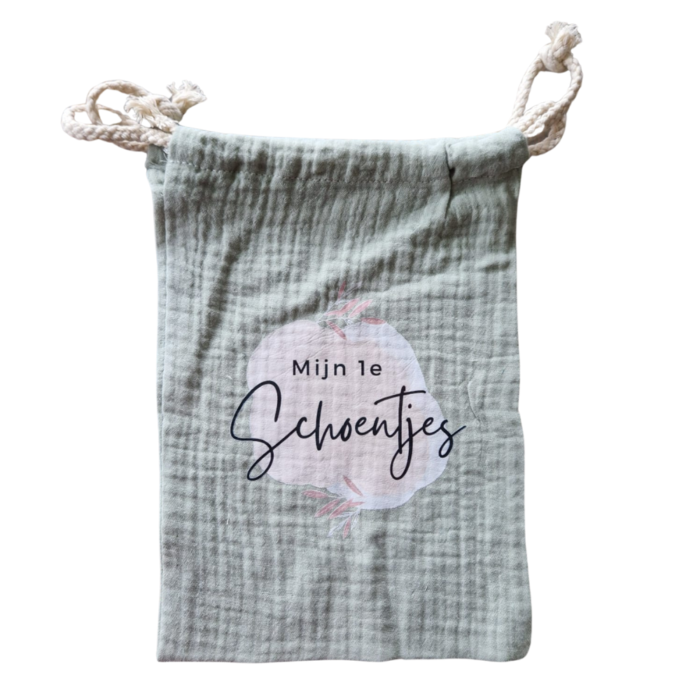 Bewaarzakje Mijn Eerste Schoentjes - Groen