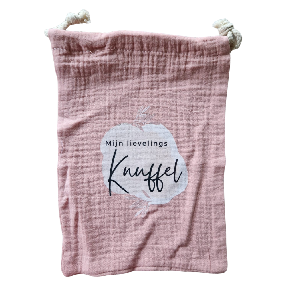 Bewaarzakje Mijn Lievelingsknuffel - Roze