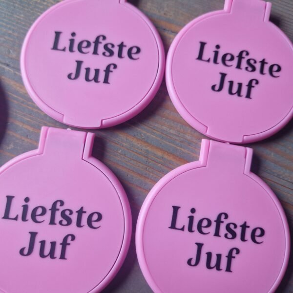 Liefste Juf Spiegeltje – Roze (1)