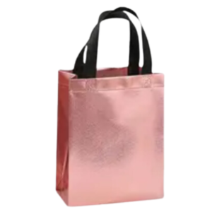 Rosegouden tasje met tekst naar keuze