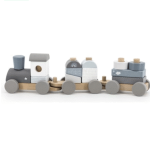 Label Label houten trein met naam