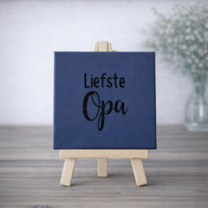Tegeltje – Liefste Opa 10 cm Middenblauw