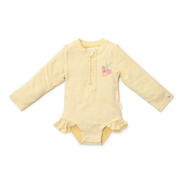 Little Dutch Badpak lange mouw - Geel - Ocean Treasures maat 8692 (1)