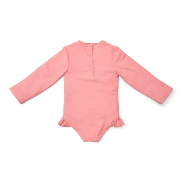 Little Dutch Badpak lange mouw - Roze - Sunny Flowers maat (7)