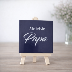 Tegeltje – Allerliefste Papa 10 cm Donkerblauw