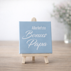 Tegeltje – Allerliefste Bonuspapa 10 cm Lichtblauw