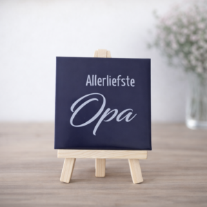 Tegeltje – Allerliefste Opa 10 cm Donkerblauw