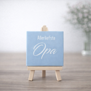 Tegeltje – Allerliefste Opa 10 cm Lichtblauw