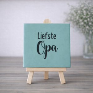 Tegeltje – Liefste Opa 10 cm Mintgroen