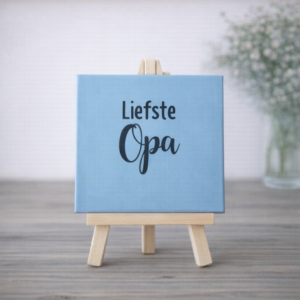 Tegeltje – Liefste Opa 10 cm Lichtblauw