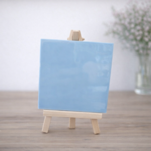 Tegeltje met eigen tekst - Lichtblauw 10x10 cm