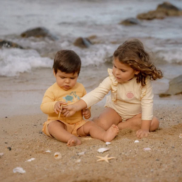 Zwemshort - Geel - Seashells and Stripes (5)