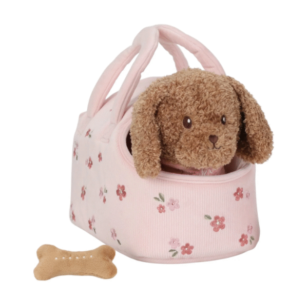 Little Dutch Knuffelhond in tas – Roze