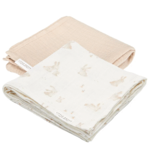 Little Dutch Swaddle doeken set hydrofiel 70 x 70 Baby Bunny / Beige