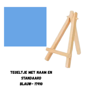 Tegeltje met eigen tekst blauw