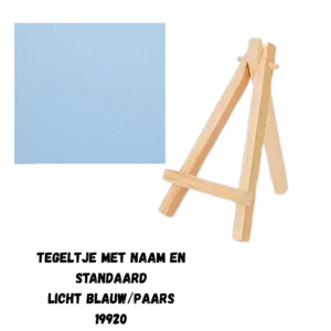 Tegeltje met eigen tekst licht blauw