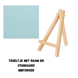 Tegeltje met eigen tekst mintgroen