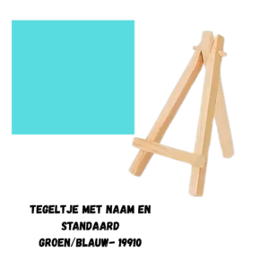 Tegeltje – Lichtblauw/groen met eigen tekst