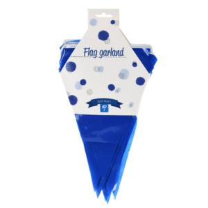 Vlaggenlijn Blauw met 20 vlaggetjes, 10mtr.