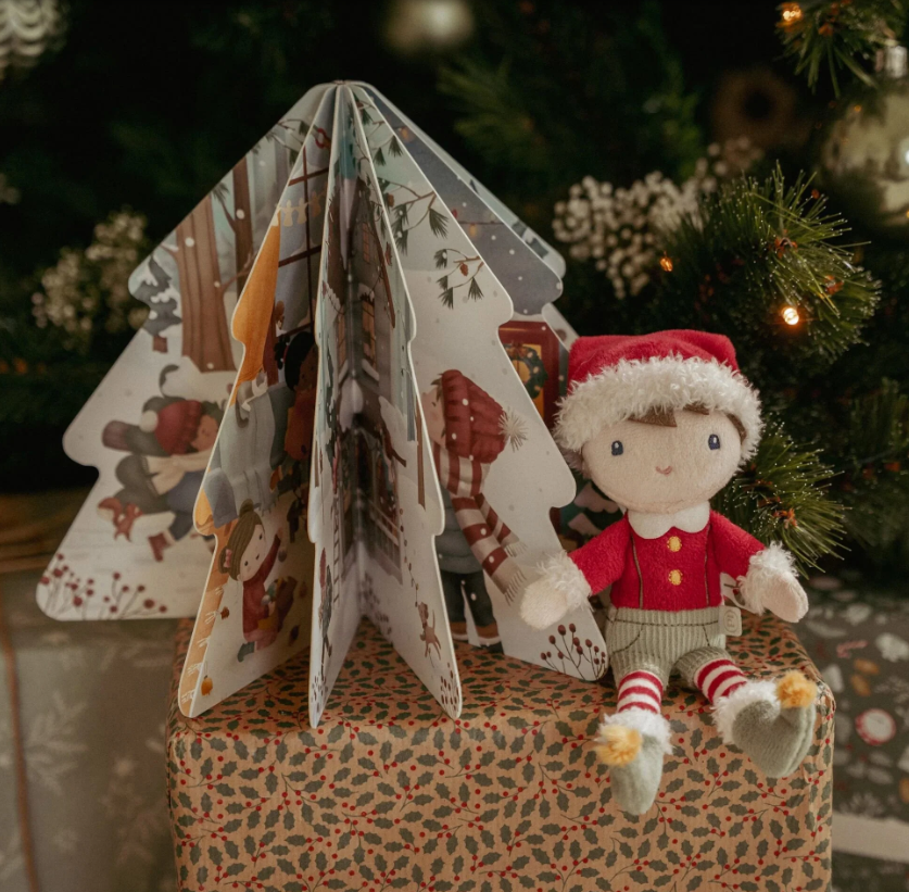 Little Dutch Kerstboek met knuffel Jim - Giftset