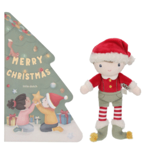 Little Dutch Kerstboek met knuffel Jim - Giftset
